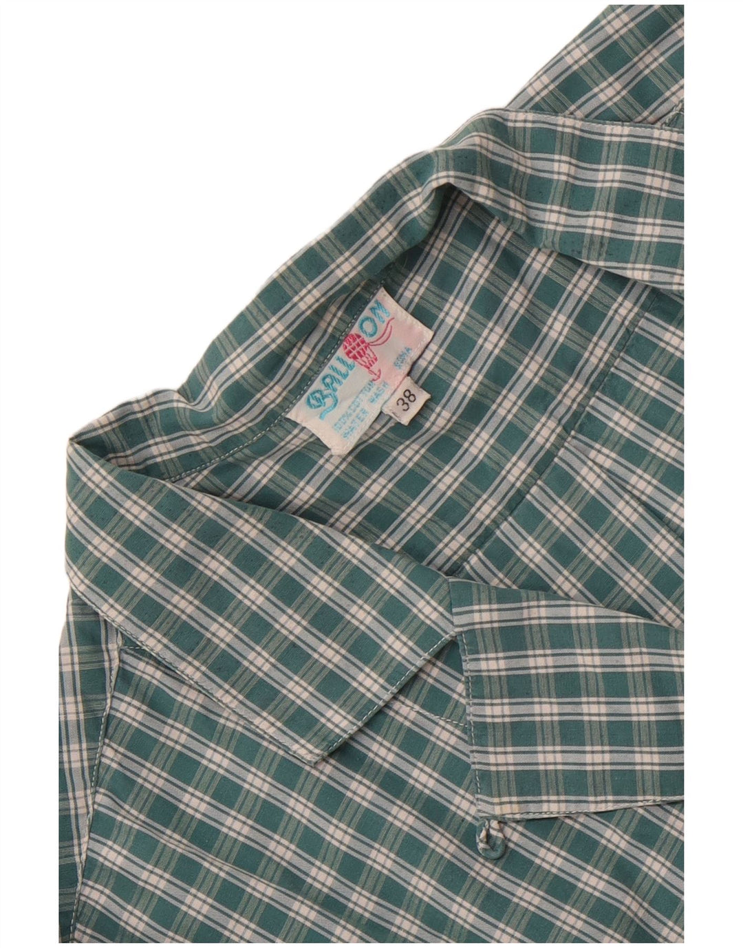 Balloon Womens EU 38 Medium Green Check Cotton
