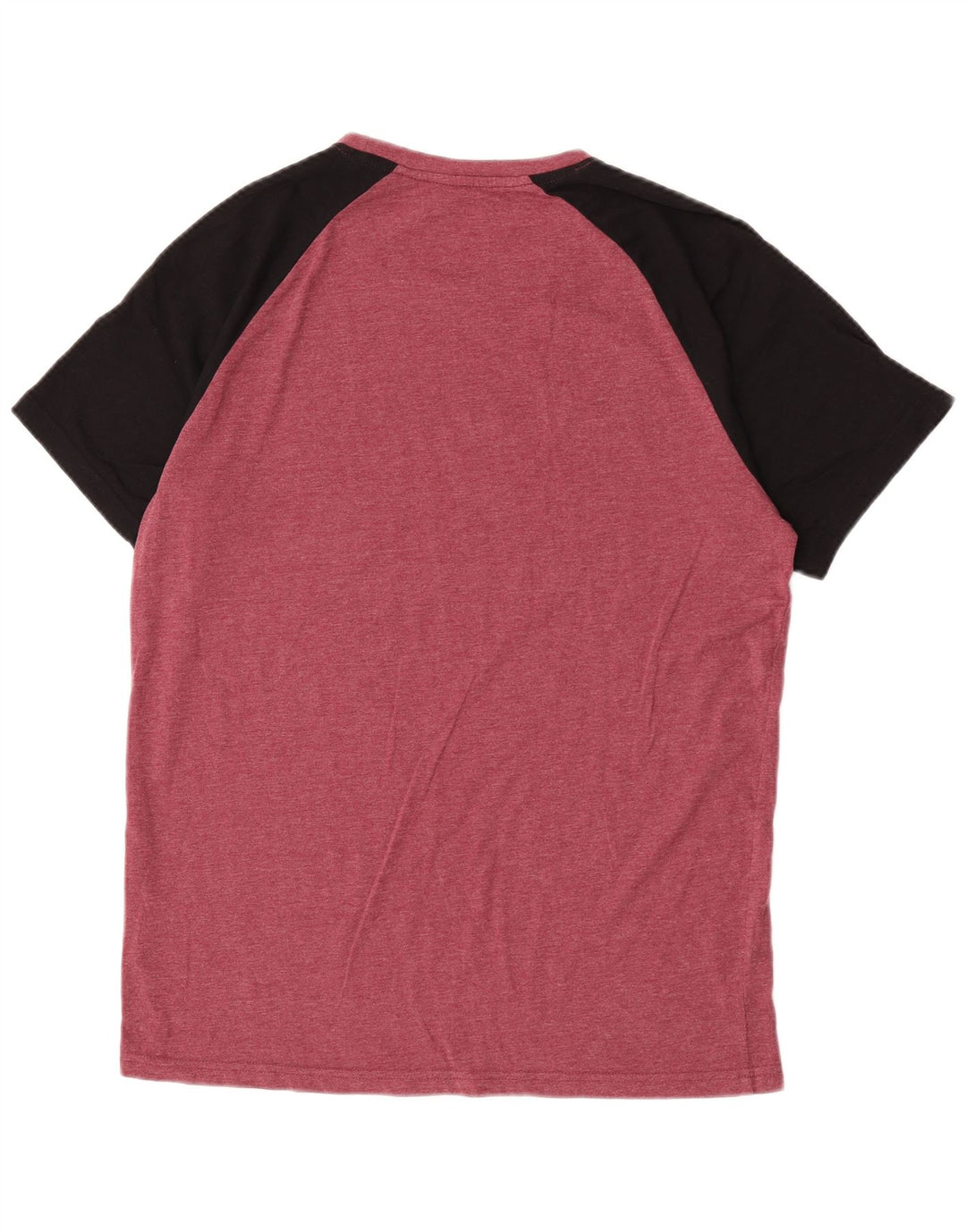 Bench Mens Short Sleeve Regular T-Shirt Top Large Red Colourblock Cotton