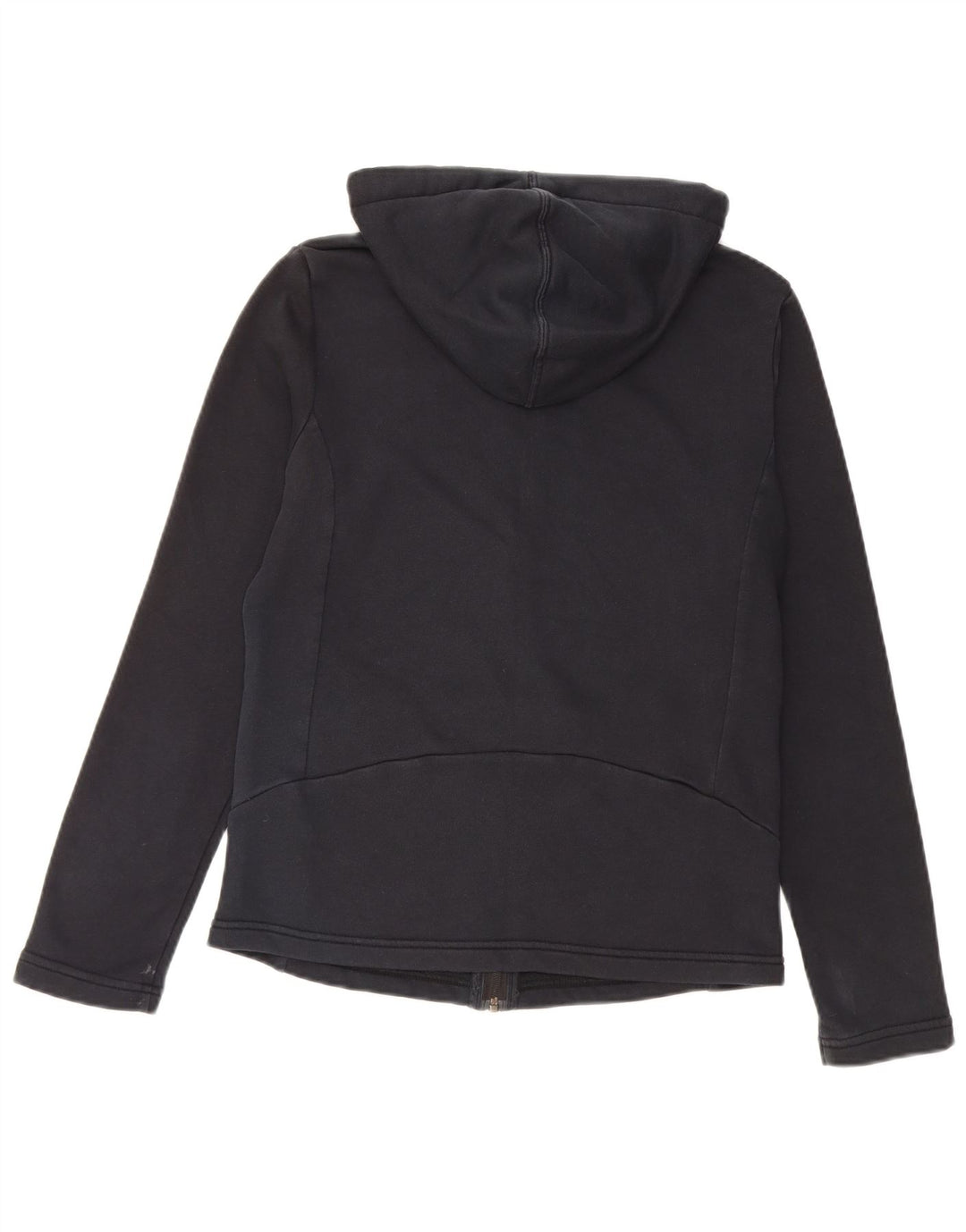 Puma Womens Zip Hoodie Sweater UK 12 Medium Black Cotton