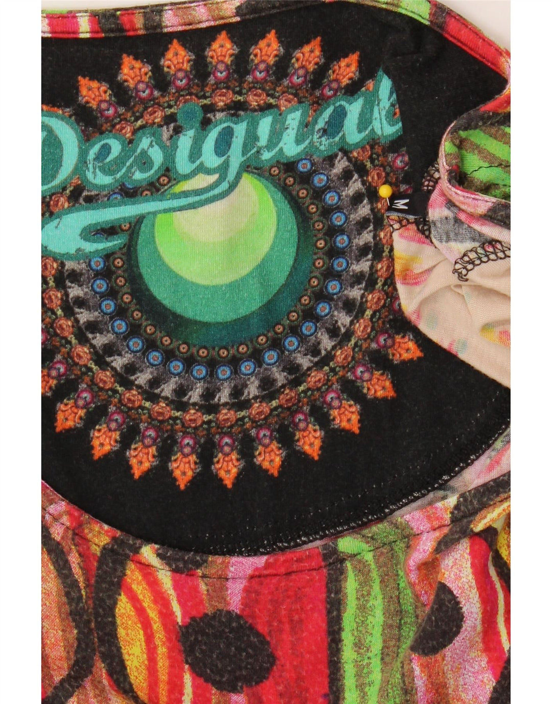 DESIGUAL Womens A-Line Dress UK 12 Medium Multicoloured Floral Vintage Desigual and Second-Hand Desigual from Messina Hembry 