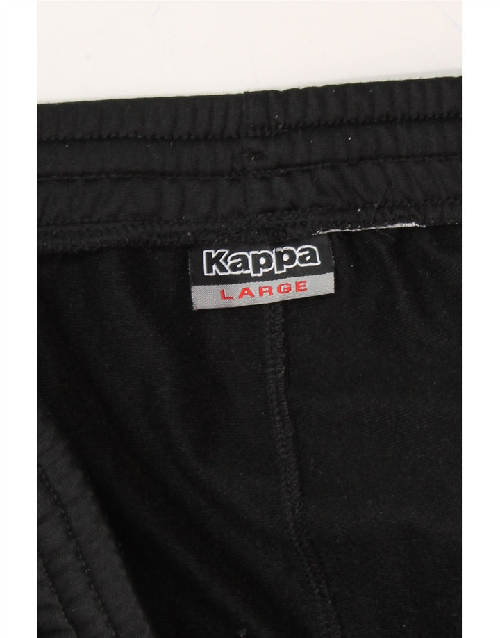 KAPPA Mens Tracksuit Trousers Large  Black Polyester Vintage Kappa and Second-Hand Kappa from Messina Hembry 