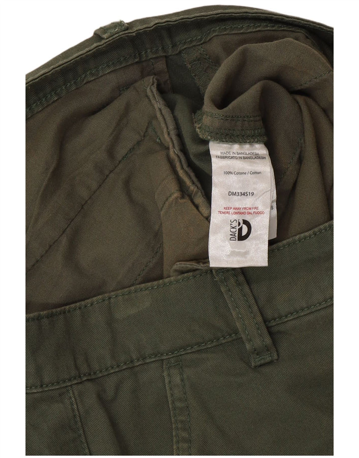 Dack's Mens Regular Fit Chino Shorts IT 46 Small W30  Green Cotton