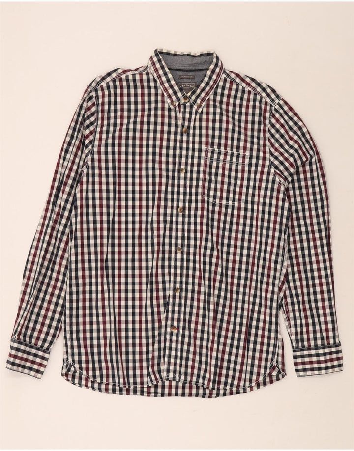 FAT FACE Mens Classic Fit Shirt Large Multicoloured Check Cotton