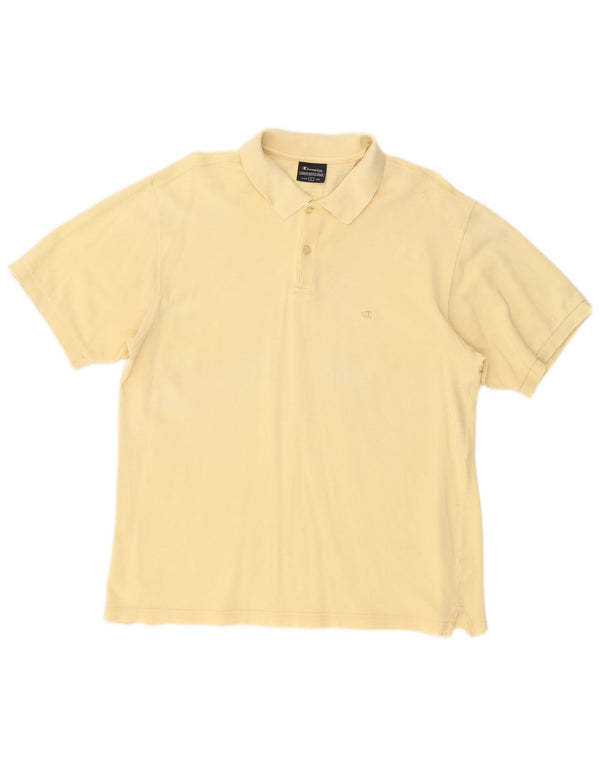 Champion Mens Polo Shirt Large Yellow