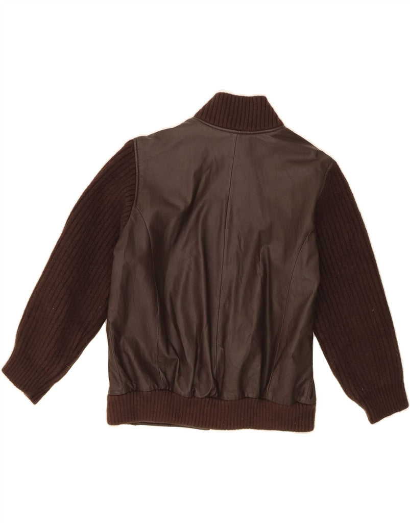 EDDIE BAUER Womens Leather Jacket UK 16 Large Brown Leather Vintage Eddie Bauer and Second-Hand Eddie Bauer from Messina Hembry 