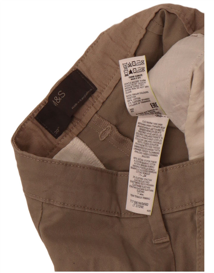 Marks & Spencer Mens Chino Shorts W30 Medium  Grey Cotton