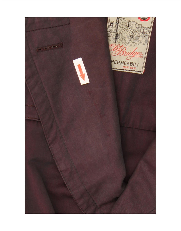 Vintage Mens Trench Coat UK 40 Large Purple
