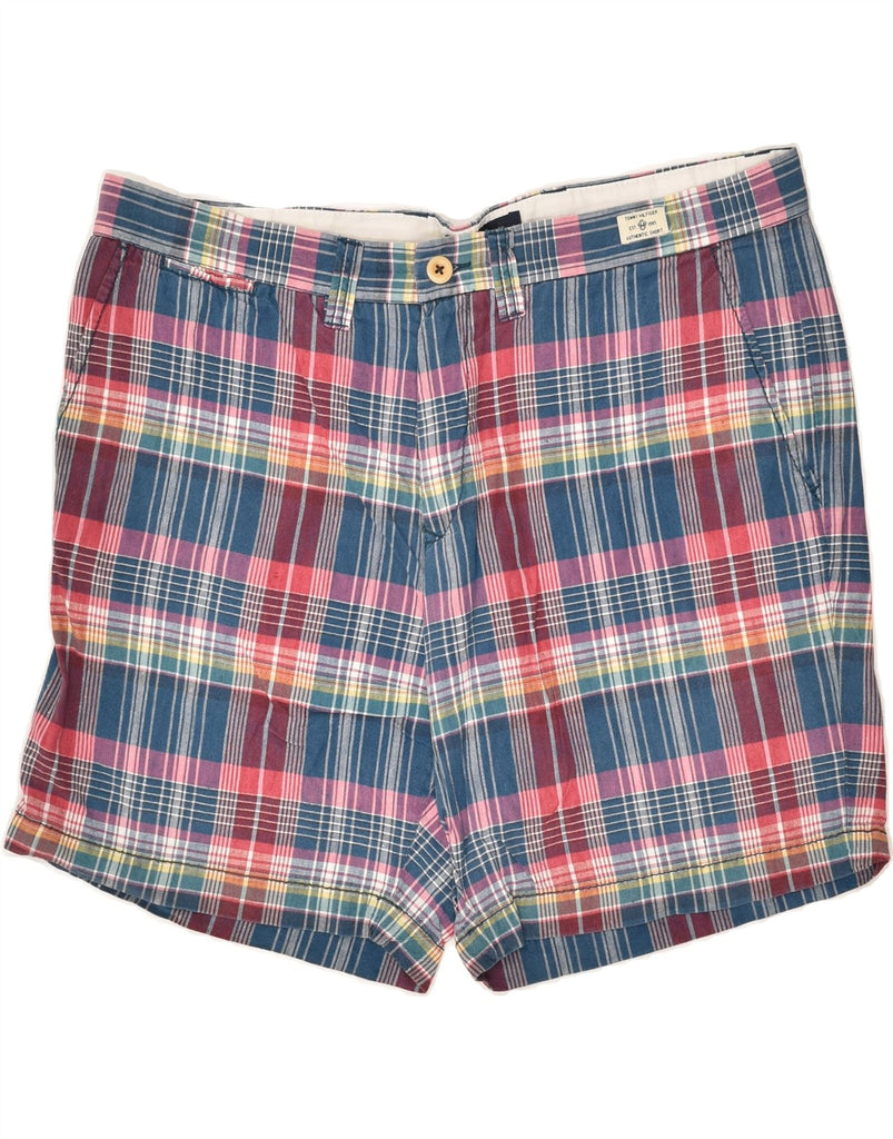 TOMMY HILFIGER Mens Chino Shorts W40 XL Multicoloured Plaid Cotton | Vintage Tommy Hilfiger | Thrift | Second-Hand Tommy Hilfiger | Used Clothing | Messina Hembry 