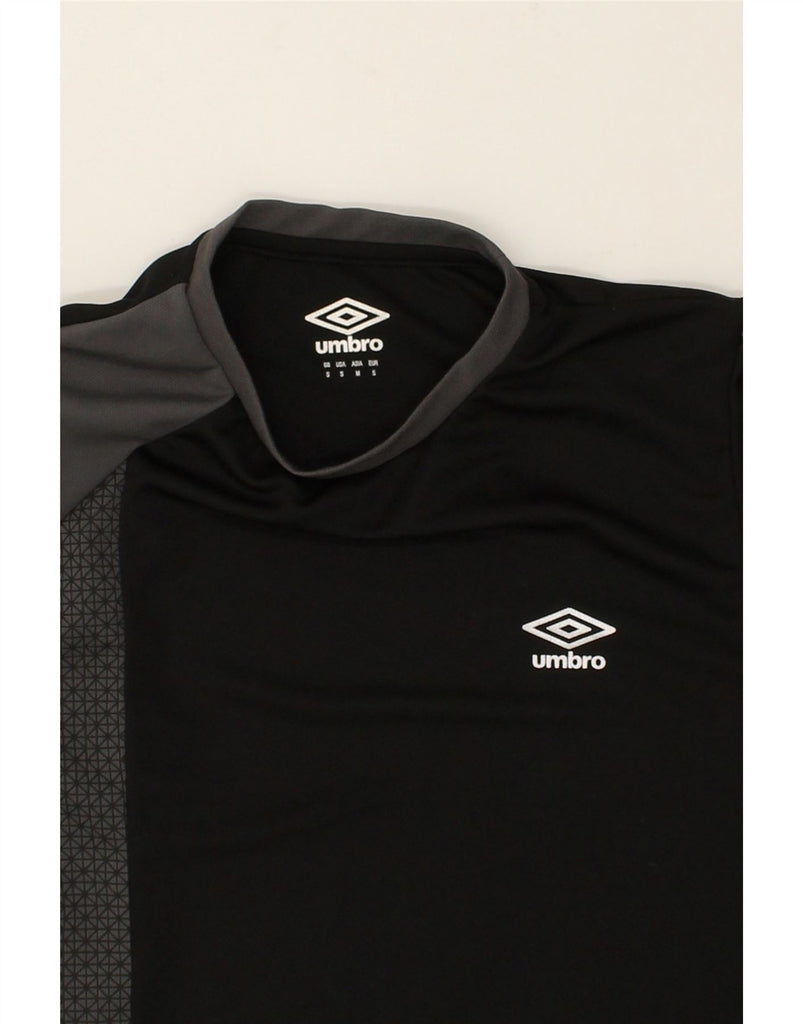 UMBRO Mens T-Shirt Top Small Black | Vintage Umbro | Thrift | Second-Hand Umbro | Used Clothing | Messina Hembry 
