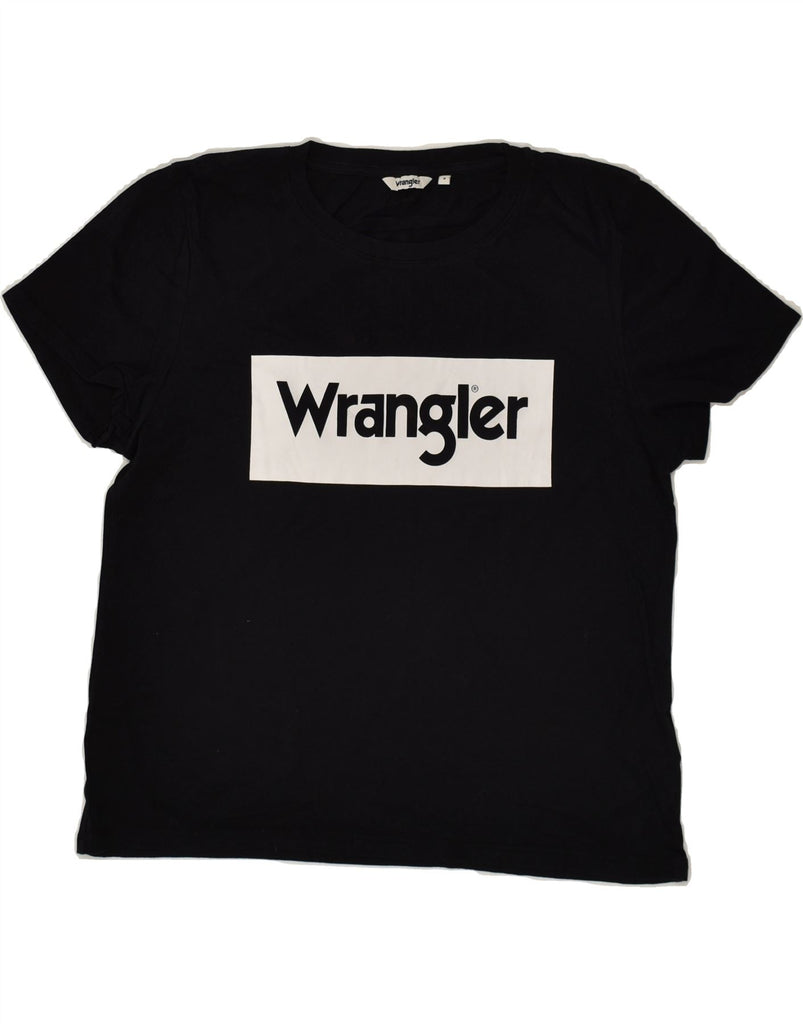 WRANGLER Mens Graphic T-Shirt Top Small Black Cotton | Vintage Wrangler | Thrift | Second-Hand Wrangler | Used Clothing | Messina Hembry 