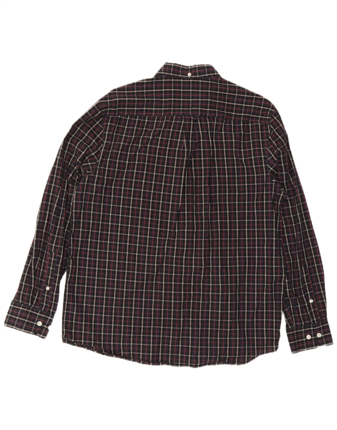 Farah Mens Shirt XL Navy Blue Check Cotton