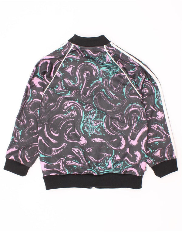 Adidas Girls Abstract Pattern Tracksuit Top Jacket 2-3 Years Multicoloured