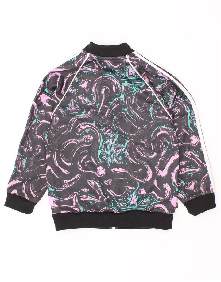 Adidas Girls Abstract Pattern Tracksuit Top Jacket 2-3 Years Multicoloured