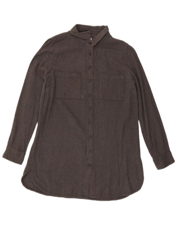 Fat Face Womens Shirt Dress UK 10 Small Grey Cotton