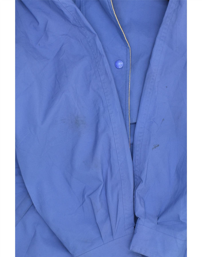 EDDIE BAUER Womens Hooded Windbreaker Coat UK 14 Medium Blue Polyester | Vintage Eddie Bauer | Thrift | Second-Hand Eddie Bauer | Used Clothing | Messina Hembry 