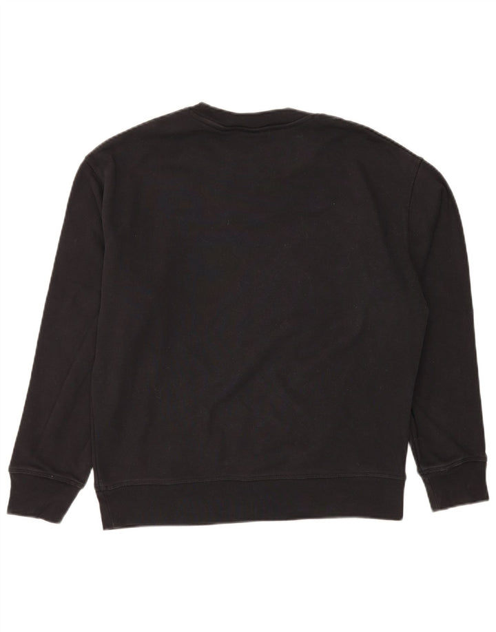 LEVI'S Womens Sweatshirt Jumper UK 14 Medium Black Cotton