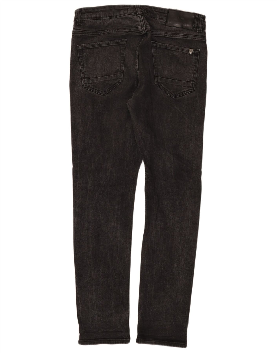 Zara Mens Slim Jeans EU 42 Large W32 L31 Black Cotton