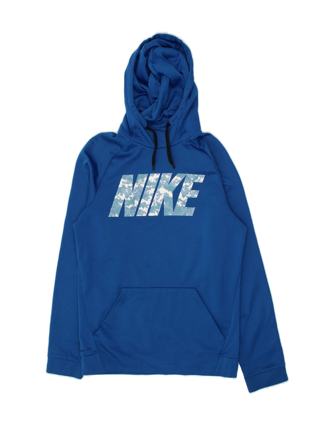 NIKE Mens Graphic Hoodie Jumper XS Blue Polyester Vintage Nike and Second-Hand Nike from Messina Hembry 