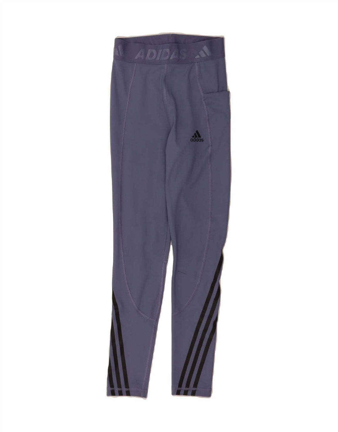 ADIDAS Womens Graphic Leggings UK 4/6 XS  Blue Vintage Adidas and Second-Hand Adidas from Messina Hembry 
