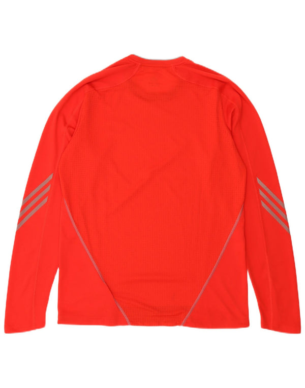 ADIDAS Mens Climalite Top Long Sleeve Medium Red Polyester