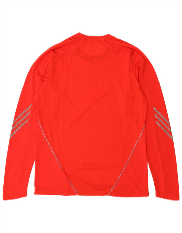 ADIDAS Mens Climalite Top Long Sleeve Medium Red Polyester