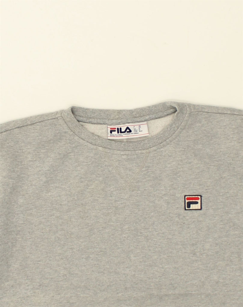 FILA Mens Sweatshirt Jumper Medium Grey Cotton | Vintage Fila | Thrift | Second-Hand Fila | Used Clothing | Messina Hembry 