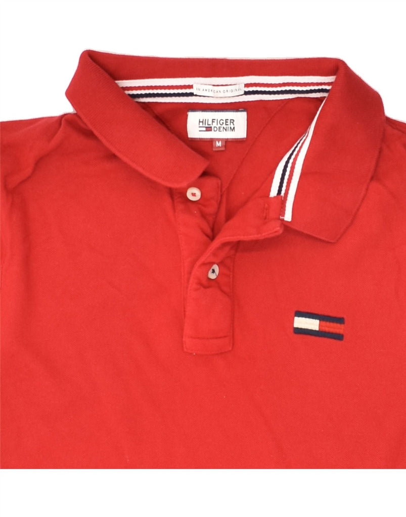 TOMMY HILFIGER Mens Polo Shirt Medium Red Cotton | Vintage Tommy Hilfiger | Thrift | Second-Hand Tommy Hilfiger | Used Clothing | Messina Hembry 