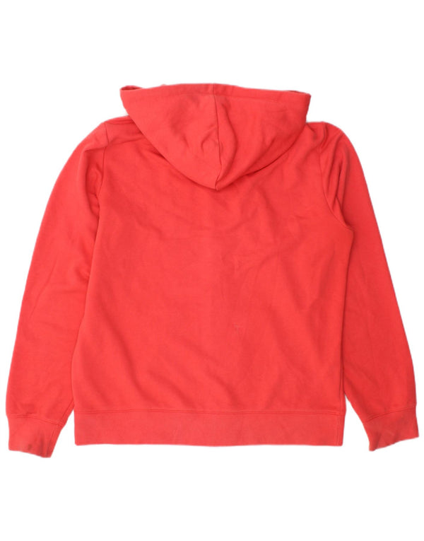 Champion Womens Zip Hoodie Sweater UK 16 Large Red Cotton