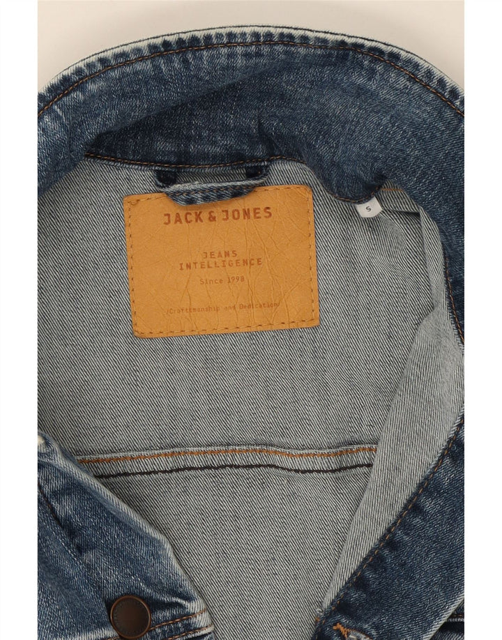 JACK & JONES Mens Denim Jacket UK 36 Small Blue Cotton Vintage Jack & Jones and Second-Hand Jack & Jones from Messina Hembry 