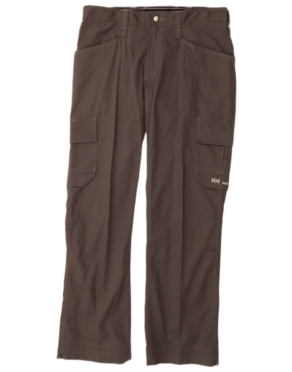 Helly Hansen Mens Workwear Straight Cargo Trousers W33 L32 Grey Polyester