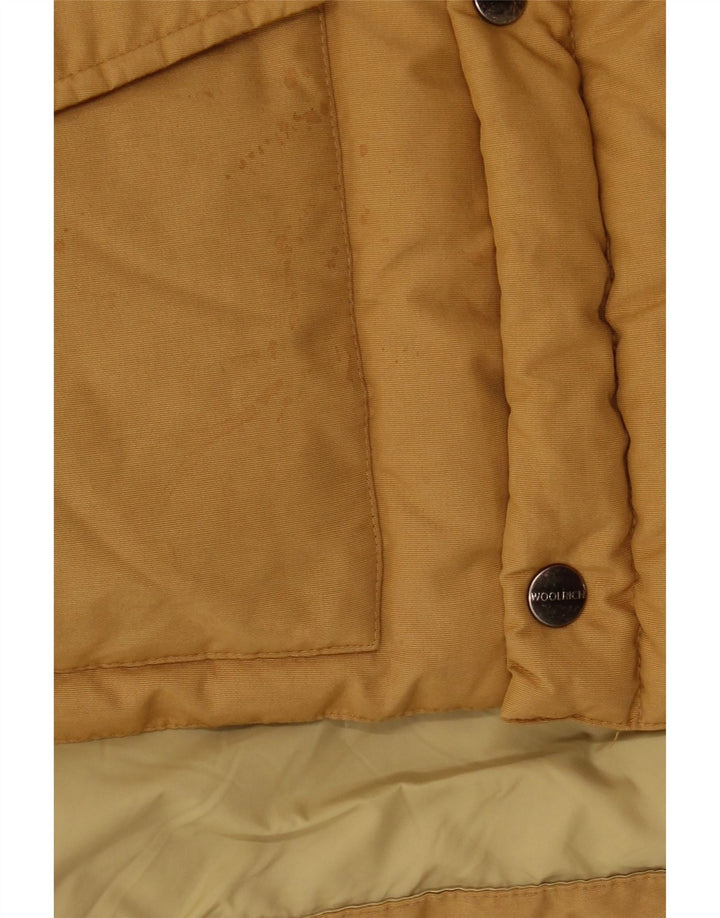 Woolrich Mens Padded Gilet UK 40 Large Yellow Nylon