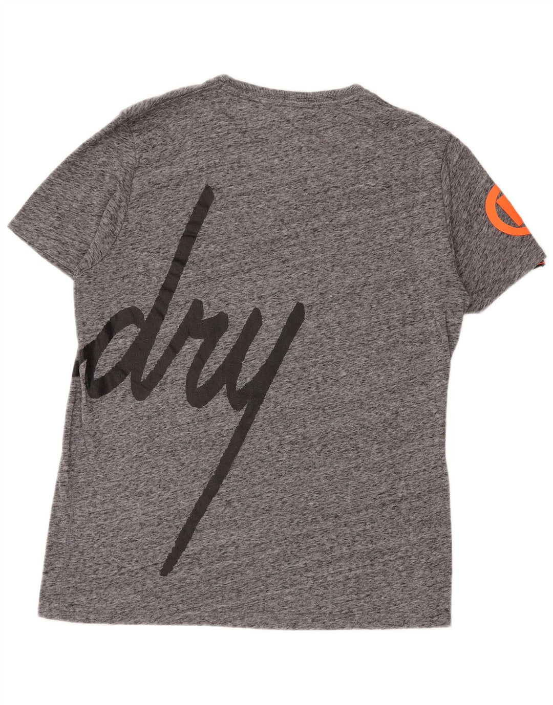 SUPERDRY Mens Graphic T-Shirt Top 2XL Grey Flecked