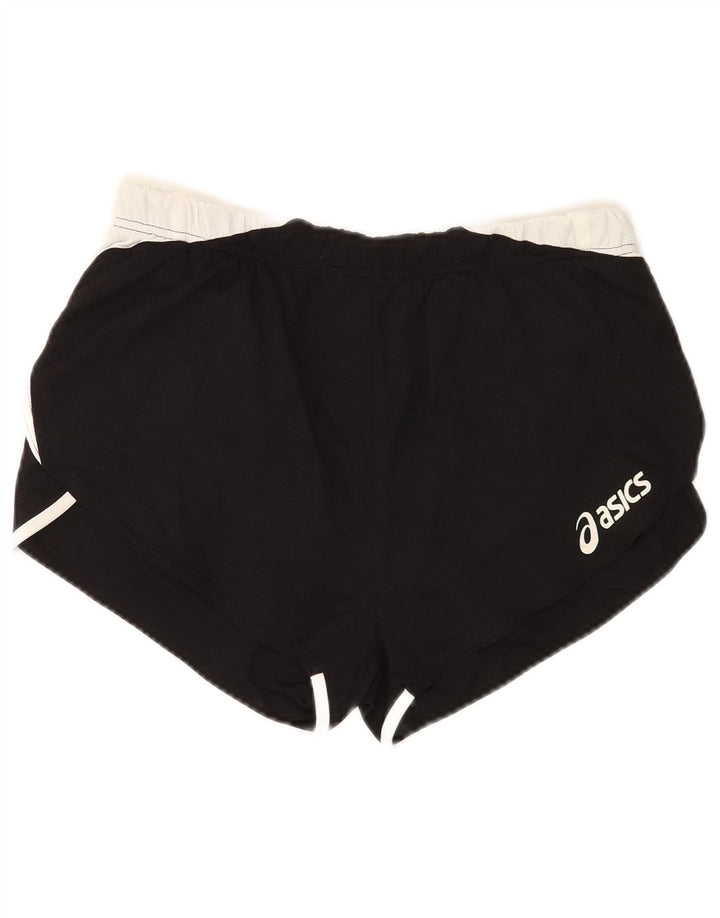 Asics Womens Sport Shorts UK 12 Medium  Black Colourblock Polyester