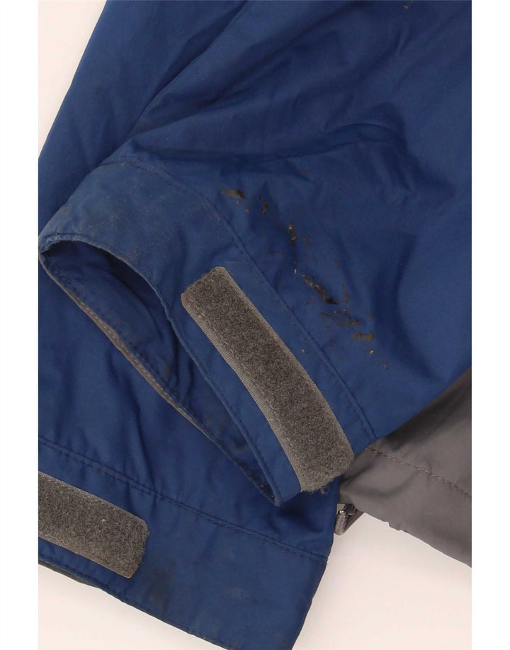 Fat Face Mens Hooded Rain Jacket UK 42 XL Grey Colourblock Polyester