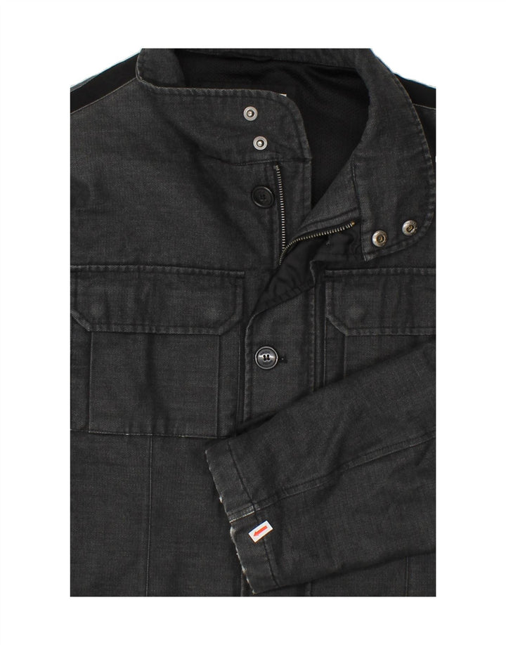 GEOX Mens Respira Overcoat UK 44 2XL Grey Polyester