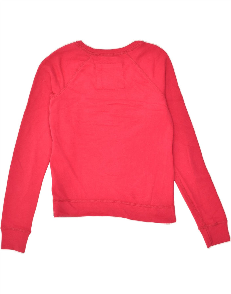 ABERCROMBIE & FITCH Girls Sweatshirt Jumper 12-13 Years Large Red Cotton | Vintage Abercrombie & Fitch | Thrift | Second-Hand Abercrombie & Fitch | Used Clothing | Messina Hembry 