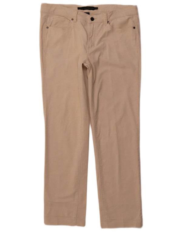 CALVIN KLEIN Womens Skinny Corduroy Trousers US 12 Large W31 L28 Beige
