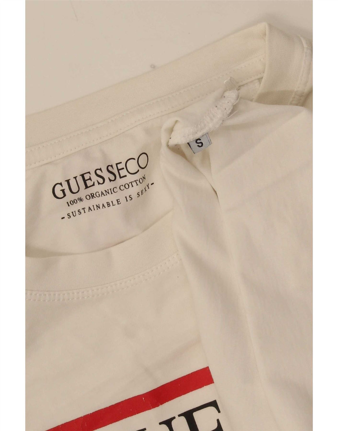 Guess Mens Graphic T-Shirt Top Small White