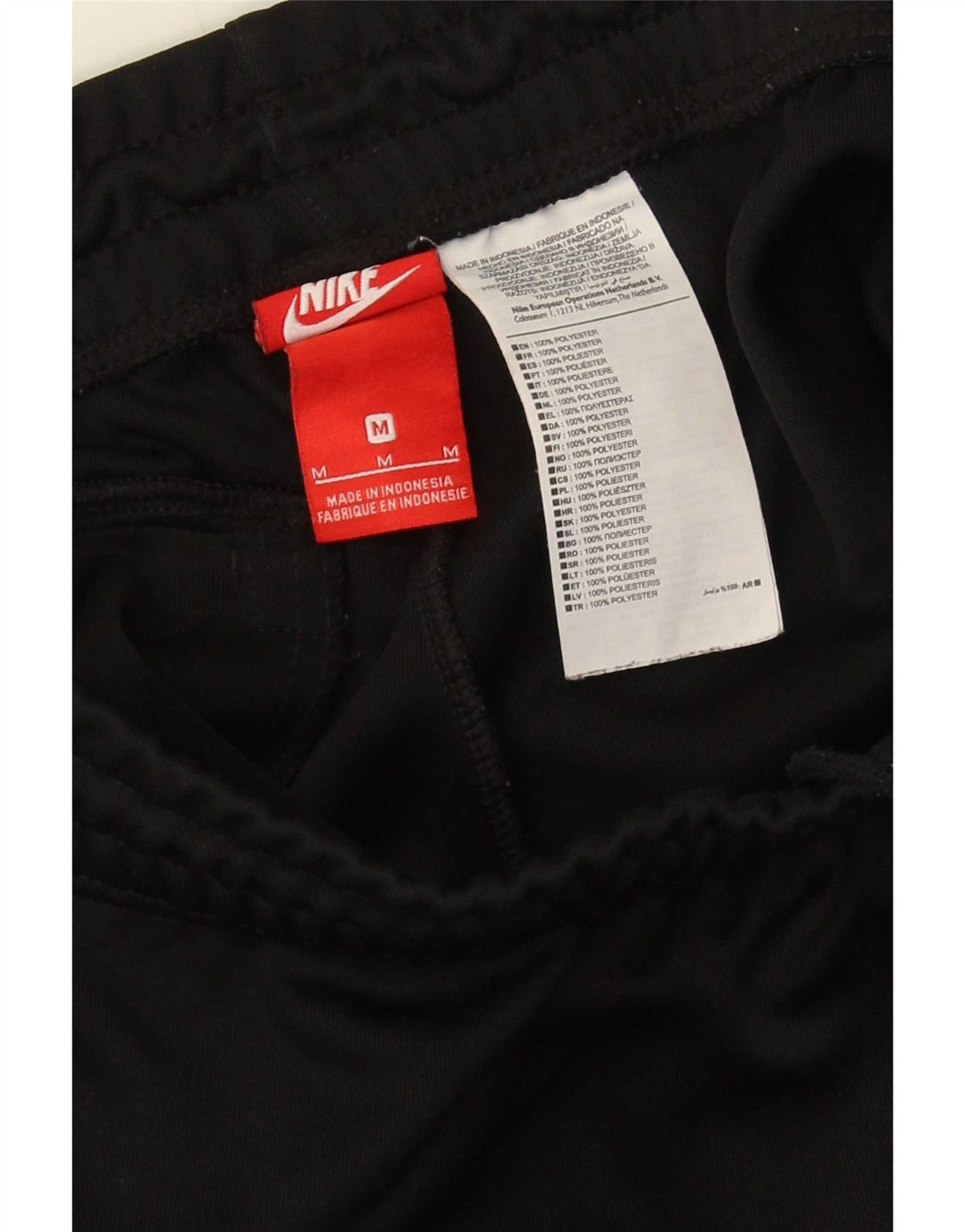 Nike Mens Tracksuit Trousers Joggers Medium Black Colourblock Polyester