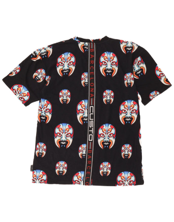 Custo Barcelona Mens Graphic T-Shirt Top Medium Black Cotton