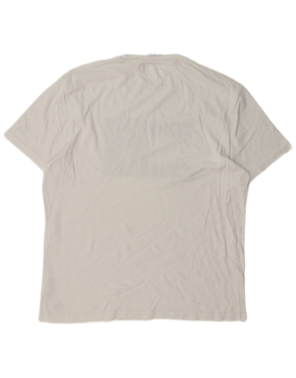 Tommy Hilfiger Mens Graphic T-Shirt Top XL White Cotton