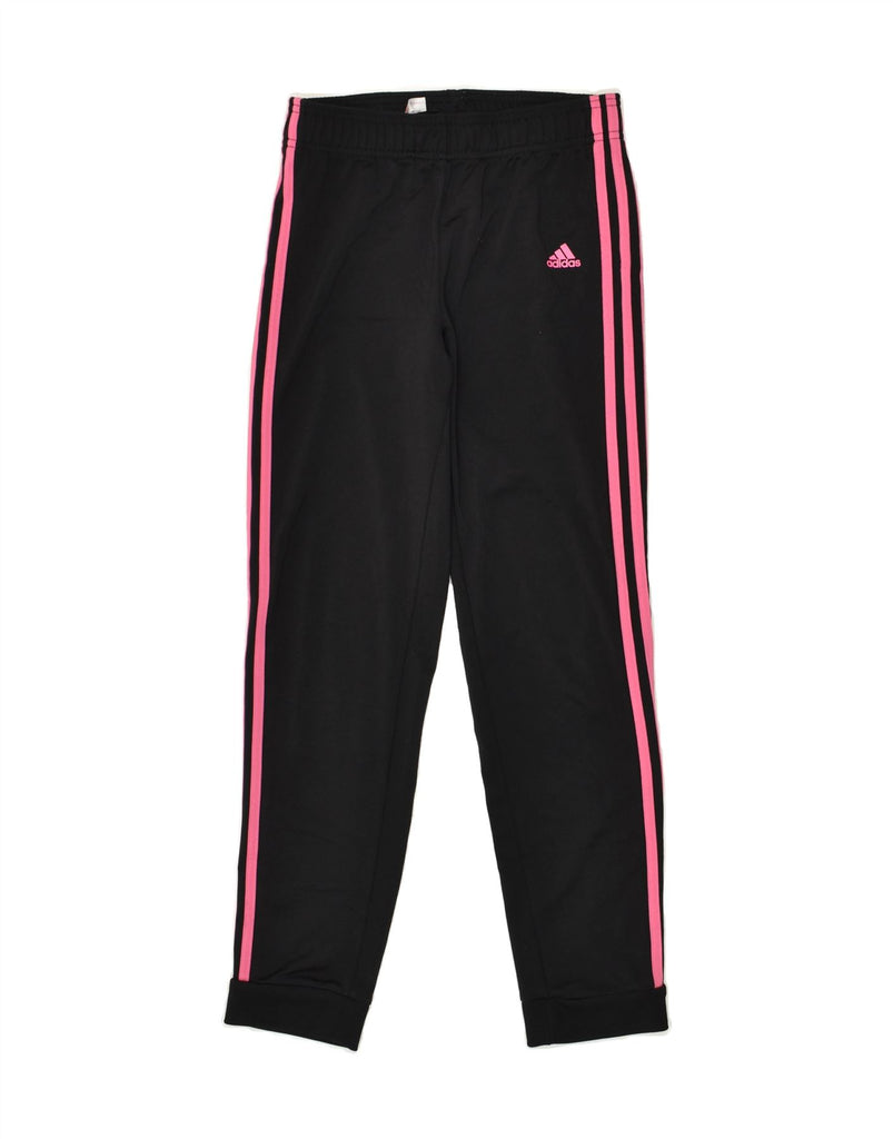 ADIDAS Girls Graphic Tracksuit Trousers Joggers 11-12 Years Black | Vintage Adidas | Thrift | Second-Hand Adidas | Used Clothing | Messina Hembry 