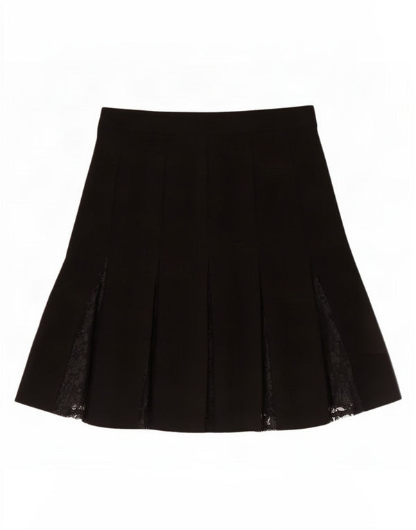 Worthington Womens Pleated Skirt US 10 Large W34 Black Polyester