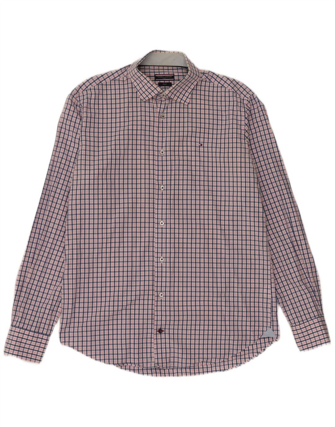 Tommy Hilfiger Mens Shirt Medium Pink Check