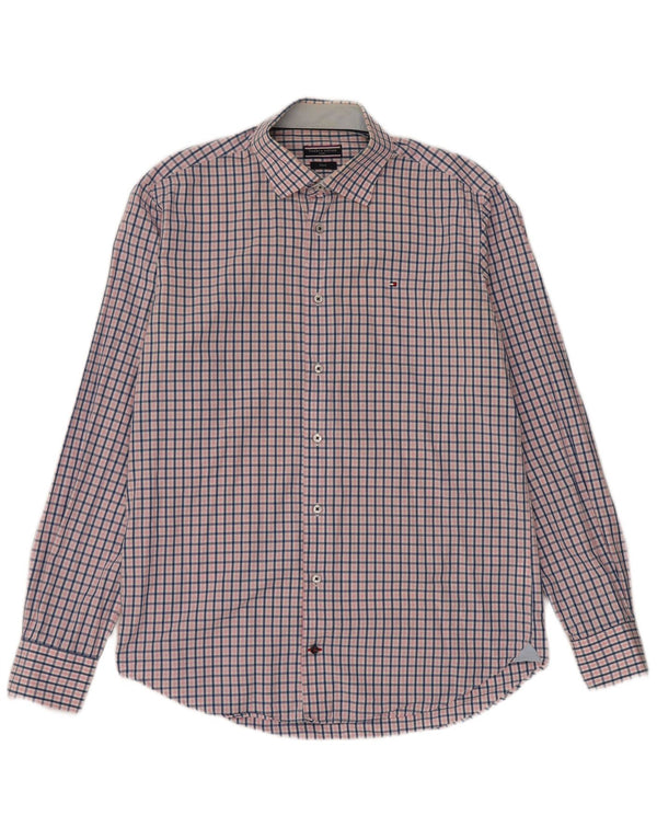 Tommy Hilfiger Mens Shirt Medium Pink Check