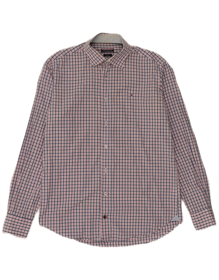 Tommy Hilfiger Mens Shirt Medium Pink Check