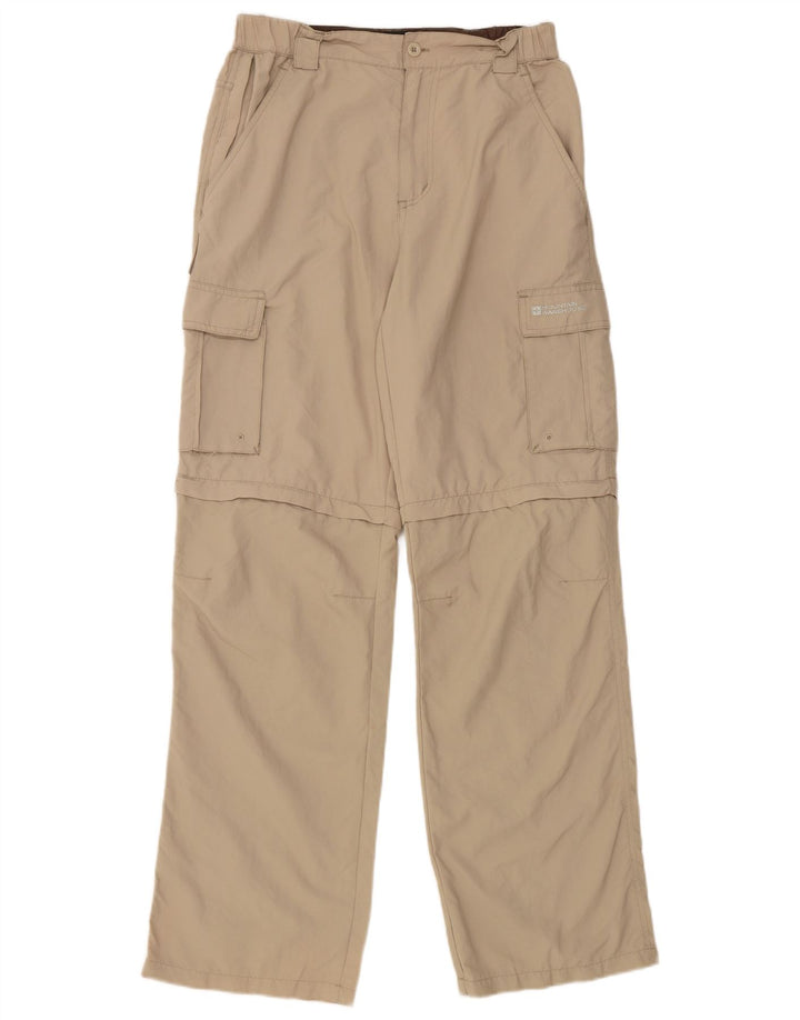Mountain Warehouse Womens Straight Cargo Trousers W30 L31 Beige Nylon