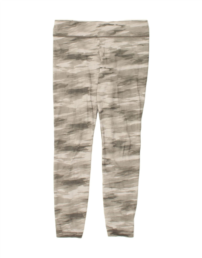 UNDER ARMOUR Womens Leggings UK 14 Large Grey Camouflage Polyester | Vintage Under Armour | Thrift | Second-Hand Under Armour | Used Clothing | Messina Hembry 