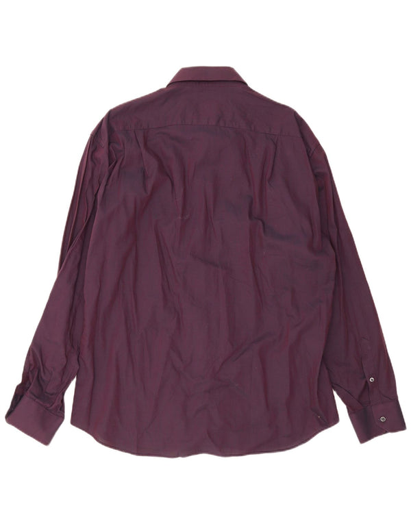 Roccobarocco Mens Shirt Size 17 43 XL Purple
