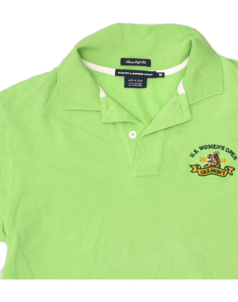 RALPH LAUREN Womens Golf Classic Fit Polo Shirt UK 14 Medium Green Cotton | Vintage Ralph Lauren | Thrift | Second-Hand Ralph Lauren | Used Clothing | Messina Hembry 